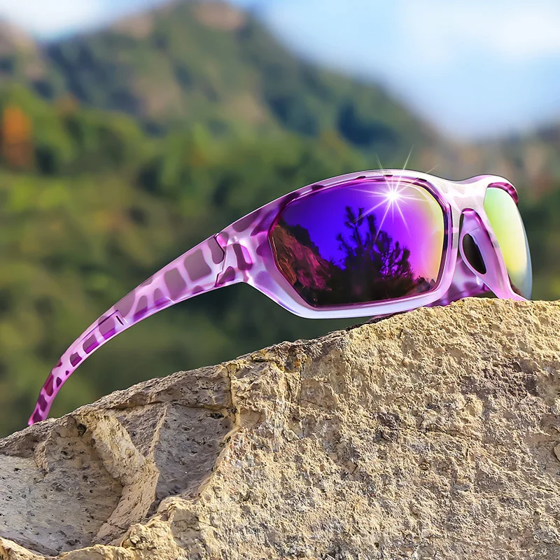 Polarized Sports Sunglasses with Colorful Coating and Silicone Nose Pads