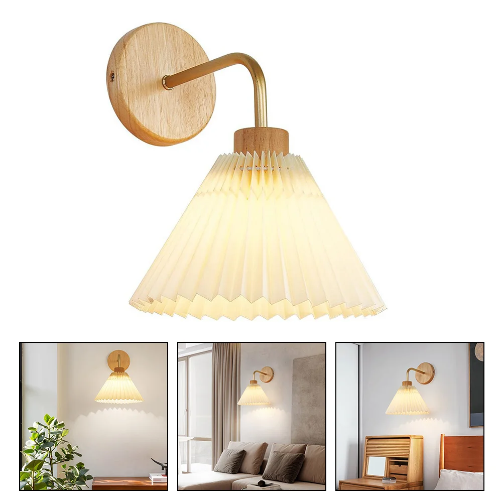 

Wall Lamp Sconce Lighting LED Night Bathroom Lights Hanging Metal Modern Pleated
