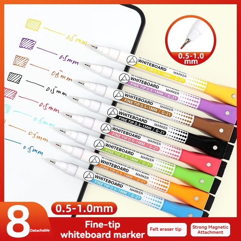8 Colors Magnetic Whiteboard Markers Pen Dry Wipe Pens Fine Tip Whiteboard Pens Dry Erasable Markers Painting Pen Child white marker pens marker pens color marker pens pen marker dry erase markers whiteboard pens