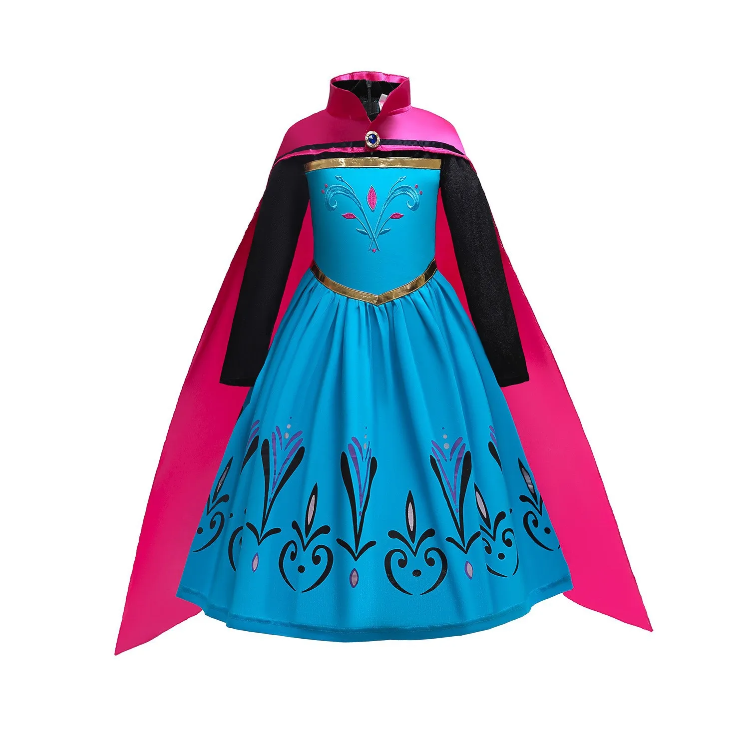 thumbnail image 1 of Disney disfraz de Frozen para niña, Reina de la nieve, vestido de princesa Elsa, Anna, melocotón, Cenicienta, Cosplay, Carnaval, vestidos de fiesta de cumpleaños, Rapunzel, 1 of 5