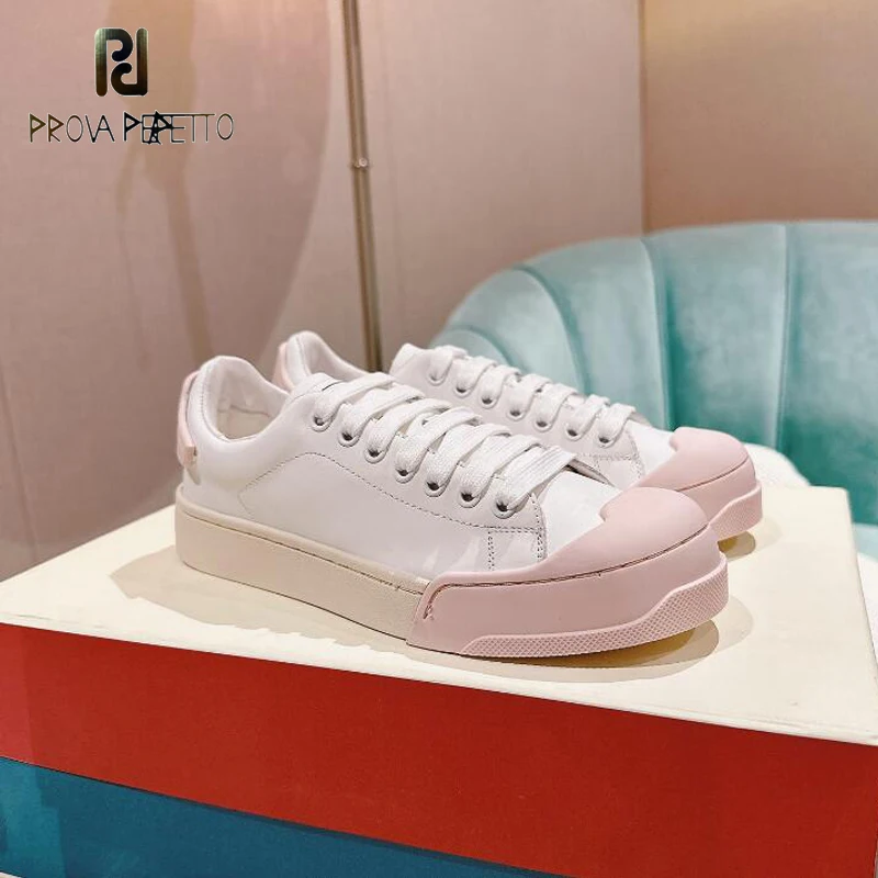 

Small White Shoes for Women Real Leather Color Match Comfortable 2023 New Designer All Match Dress Shoes Lofers Lace Up Shoe