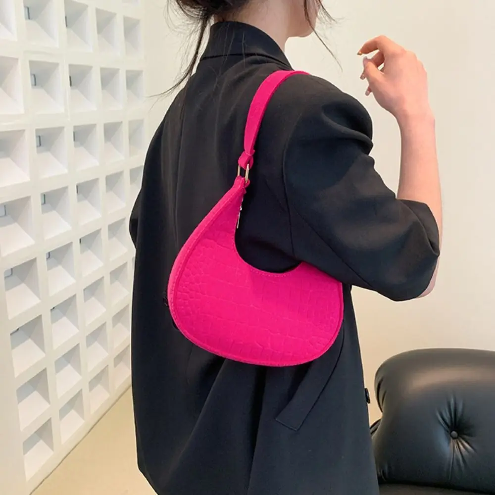 

Однотонная сумка с полумесяцем и луной, наплечный мешок с принтом, тканевый тоут на плечо, фетровая Сумочка в Корейском стиле для девушек