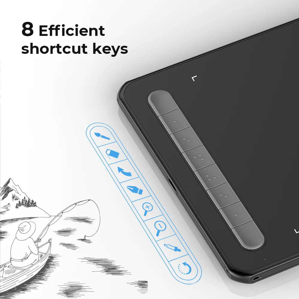 XPPen Deco MW Wireless Bluetooth Digital Graphic Tablet Drawing Tablet Pen Tablet Support Windows Mac Android Chrome OS/ Linux - Image 3