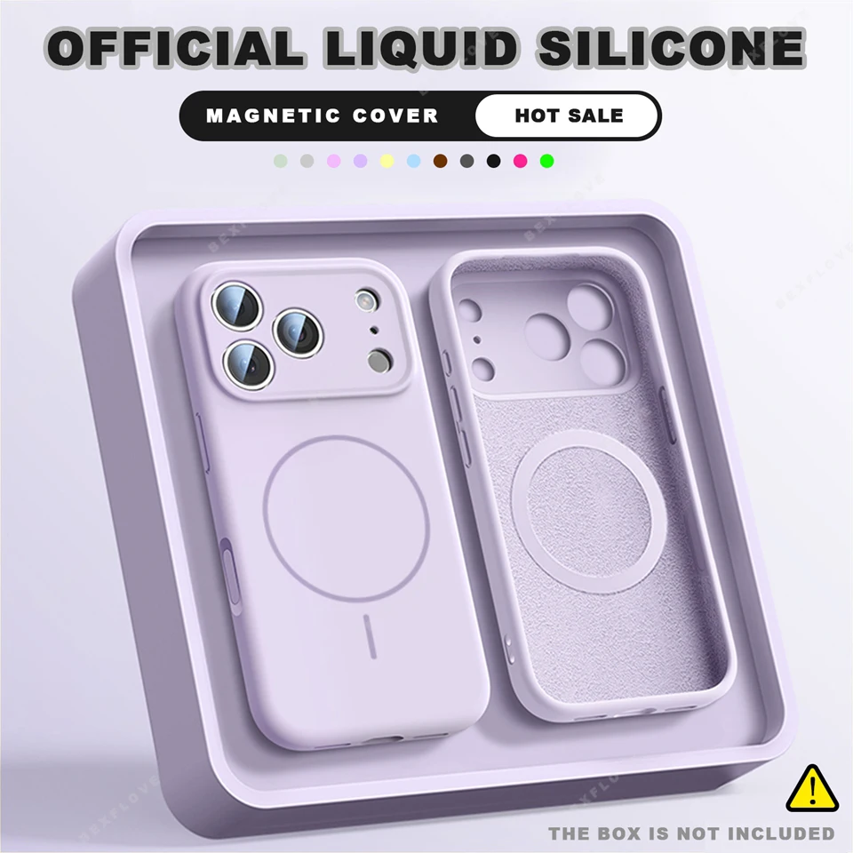 Premium Magnetic Silicone Phone Case with MagSafe Charging Protection