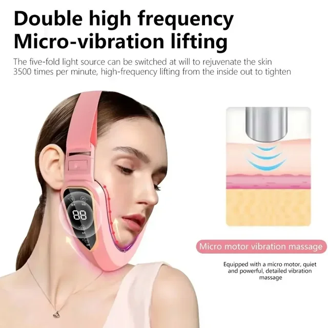 Facial Lifting Massager 12 Gears Electric Facial Massager V-line Face Lifting Slimming Vibration Device Home Use Beauty Tool 2
