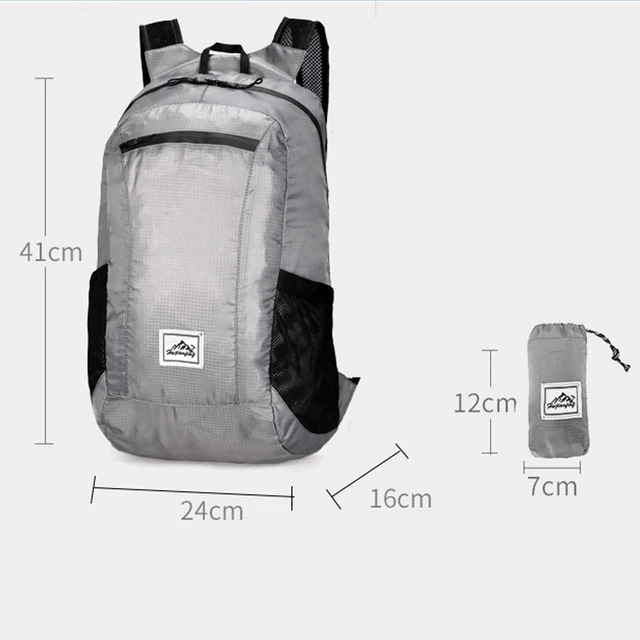 Mochila de viaje portátil y ligera para hombre, bolsa plegable para senderismo al aire libre, resistente al agua, ultraligera