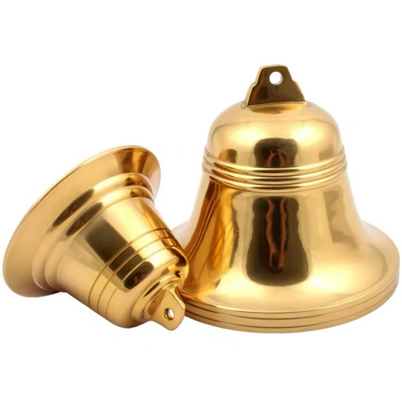 Large Engraved Copper Bells, 100% Brass Handicraft, Loud Clear Sound, School Meditation, Church, Creative Gift, 12 cm 3