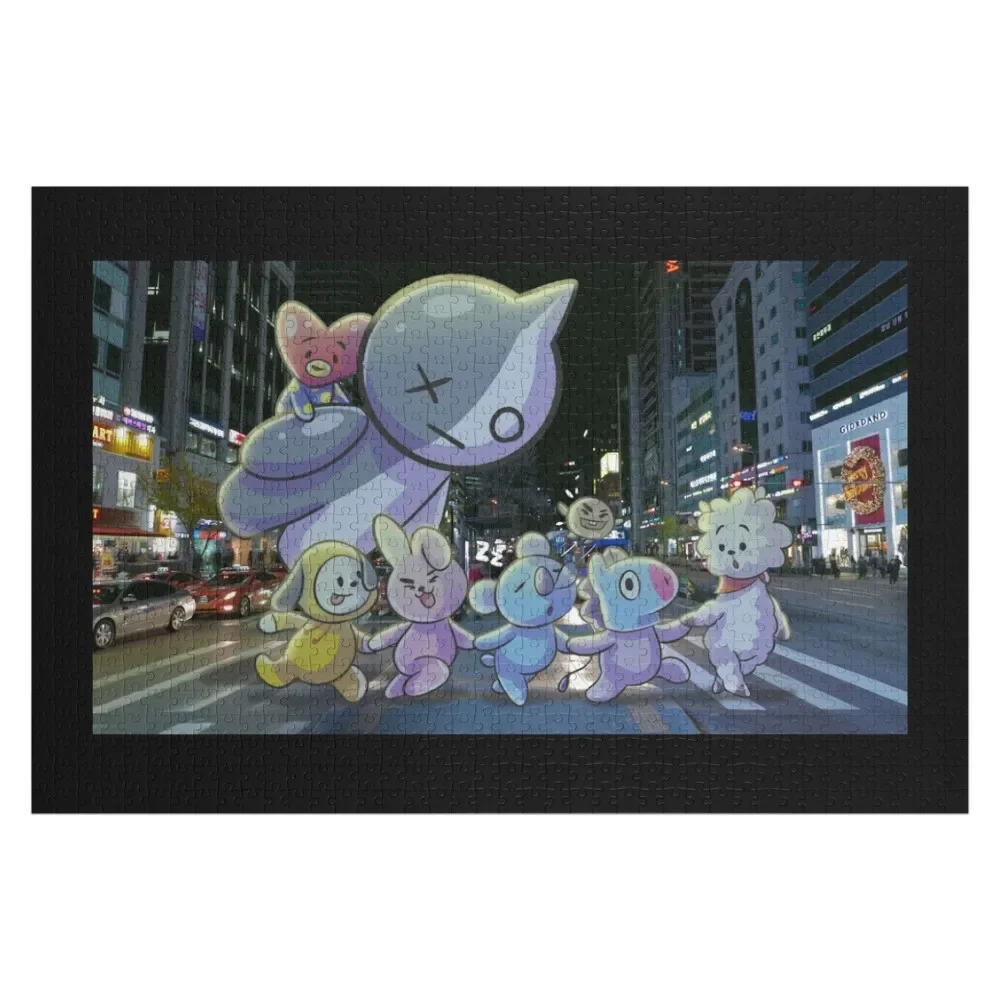 

Night in Seoul Jigsaw Puzzle Personalized Child Gift Scale Motors Wood Name Puzzle