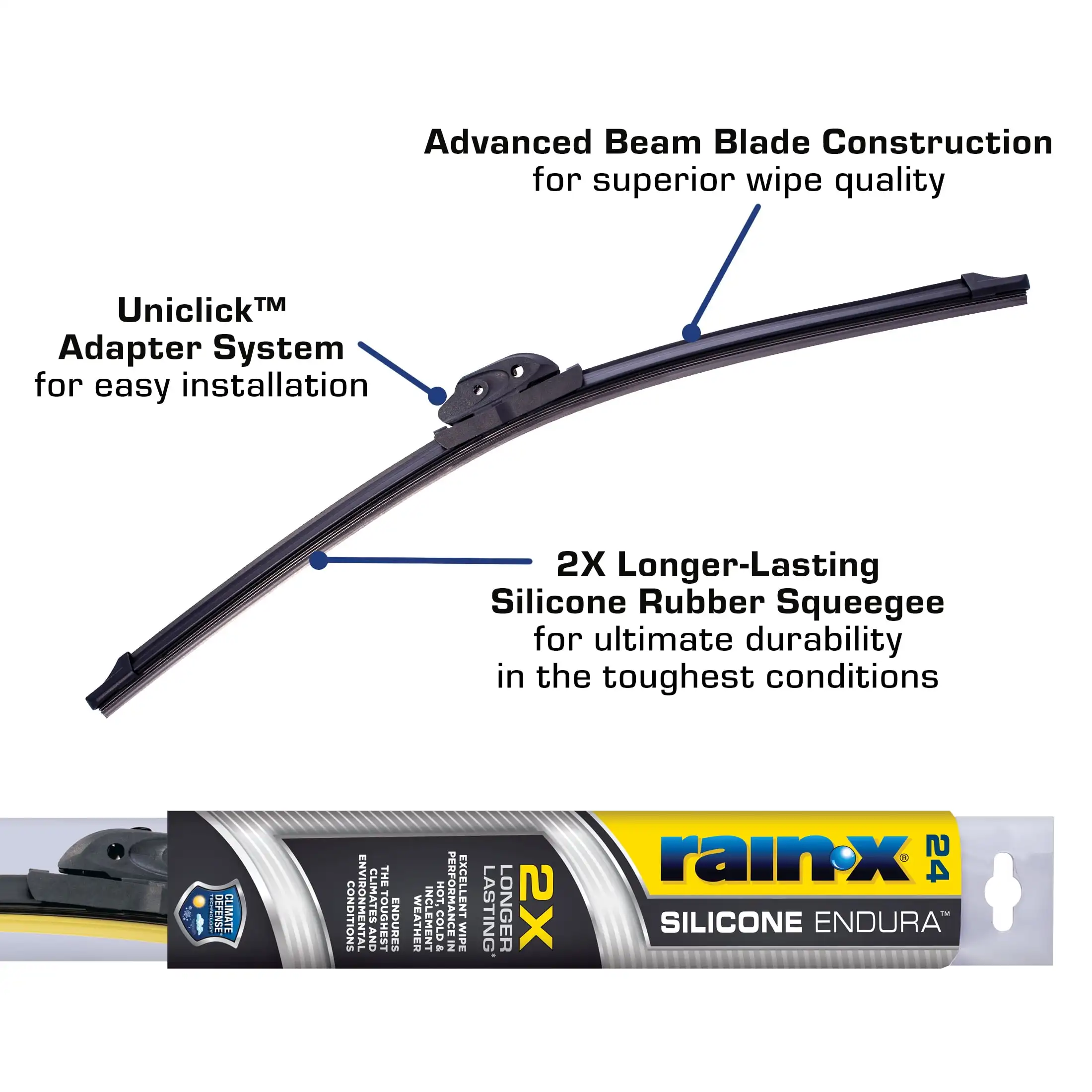 

Стеклоочиститель Rain-X Silicone Endura Premium 24 дюйма для любых погодных условий