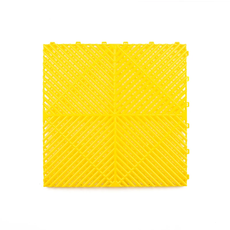 Carreaux de sol de garage imbriqués en plastique noir PP, offre spéciale 2025