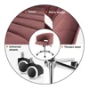 KKTONER Office Chair Velvet Desk Chair Swivel Armchair Cute Modern Fabric Home Office Desk Chairs with Wheels Adjustable Chair 4