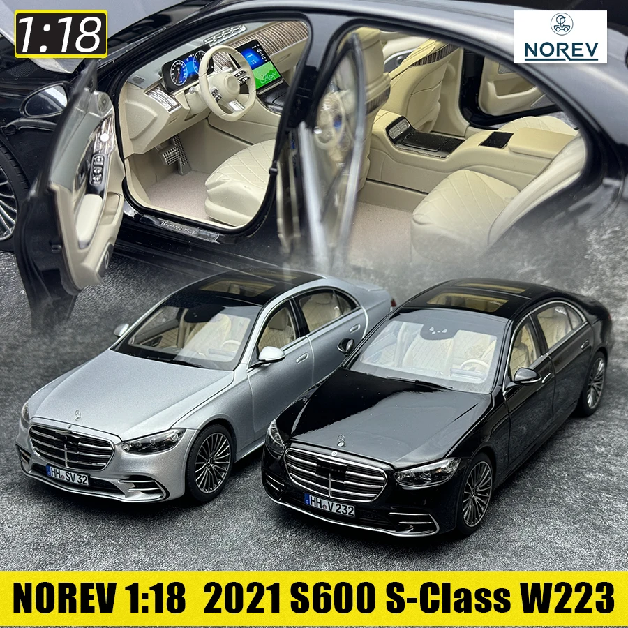 NOREV Diecast model 1:18 2021 S600 S-Class W223 alloy car model
