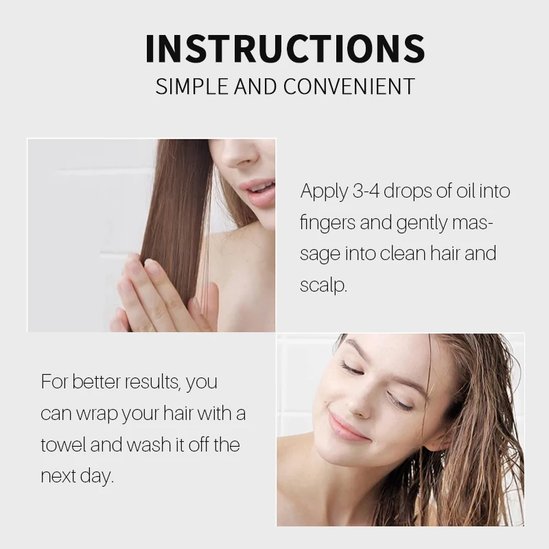 Rice Water Hair Growth Oil Natural Essentail Anti-Hair Loss Treatment Hair Hydrating Growth Nutrient Solution Care Products