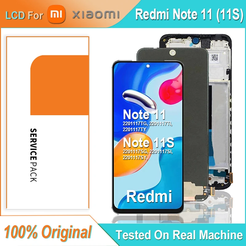 

ЖК-дисплей Super AMOLED 6,43 дюйма для Xiaomi Redmi Note 11, ЖК-дисплей с сенсорным экраном и дигитайзером в сборе для Redmi Note11S 2201117SG, ЖК-экран