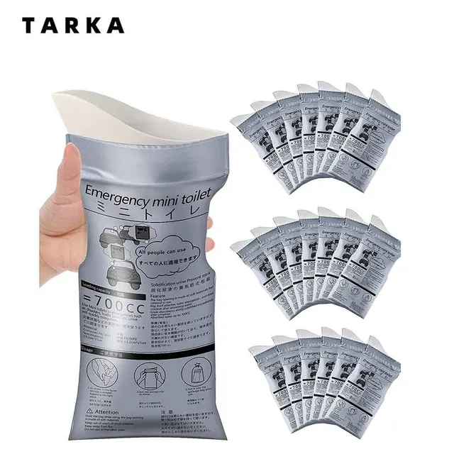 TARKA Camping sacs d'urine d'urgence sacs de piss jetables voyage Mini toilette Mobile sac d'urine Portable sac de vomissement pour bébé 6 TARKA Camping sacs d'urine d'urgence sacs de piss jetables voyage Mini toilette Mobile sac d'urine Portable sac de vomissement pour bébé 6