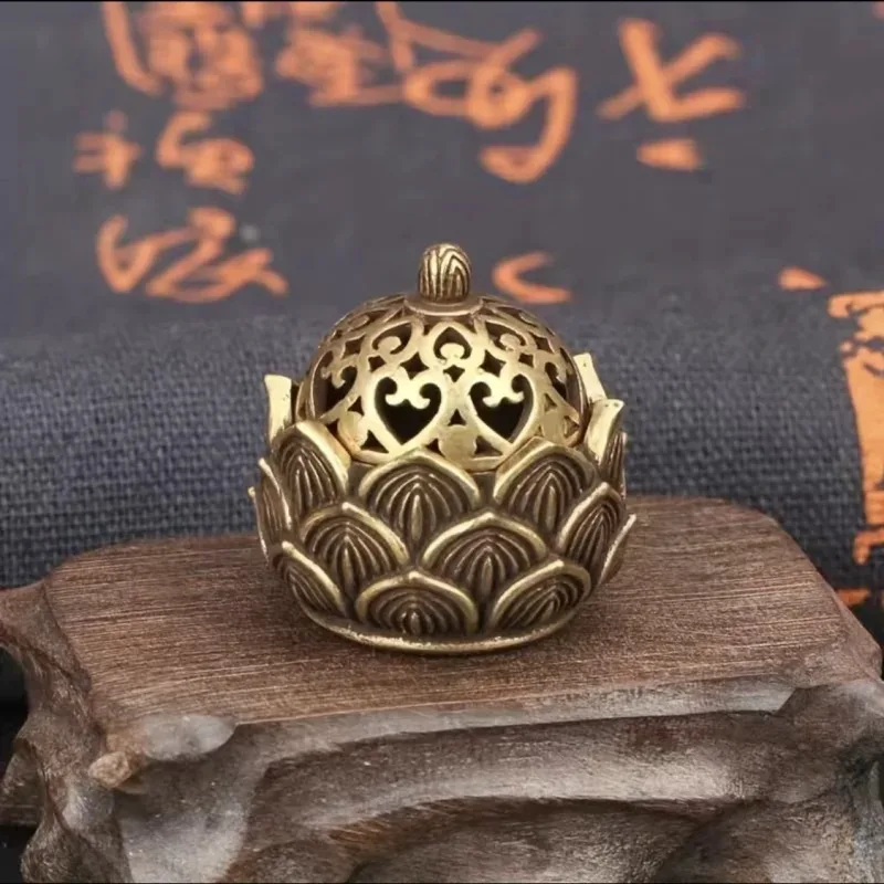 Lotus Incense Burner Small Cone Shaped Burner Mini Asian Style Lotus Zen Decorative Gift Interesting Design Beautiful Appearance