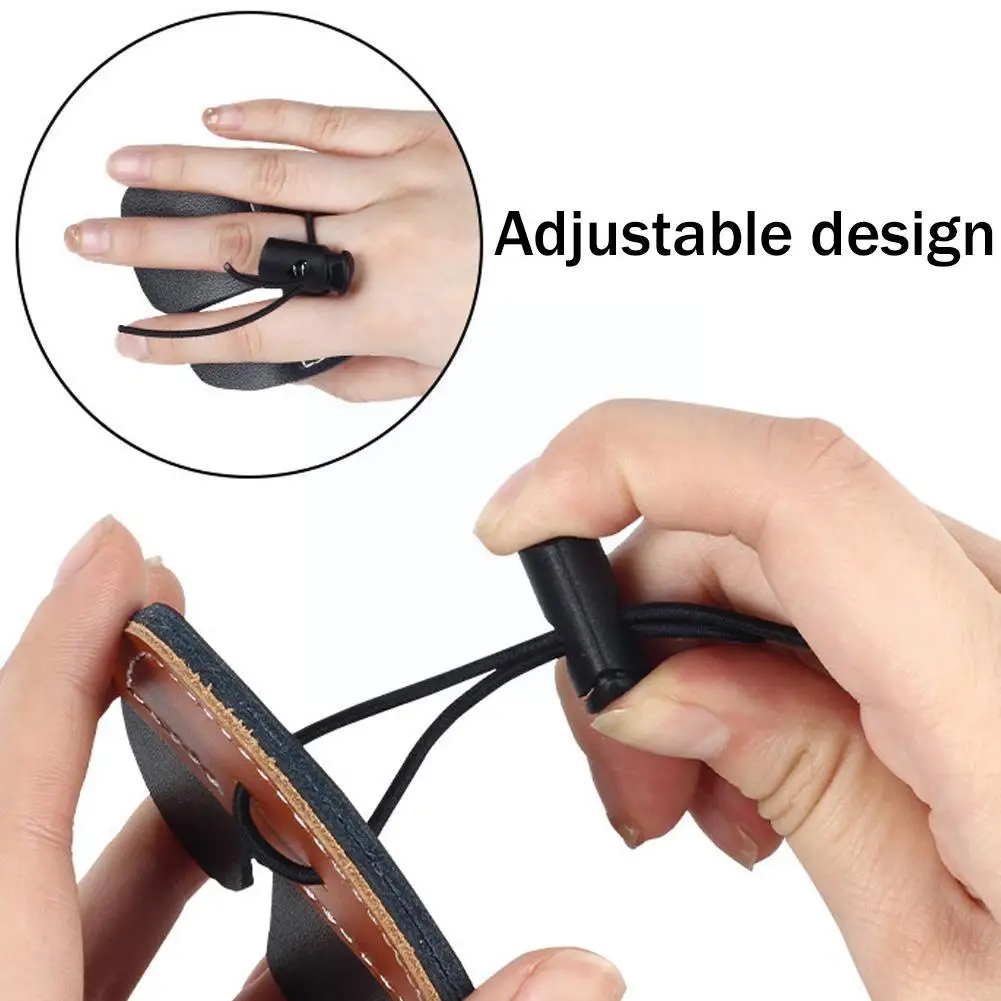 Archery Finger Tab Protector Thick Leather Bow Arrows Protective Equipment Gear Guard Pad