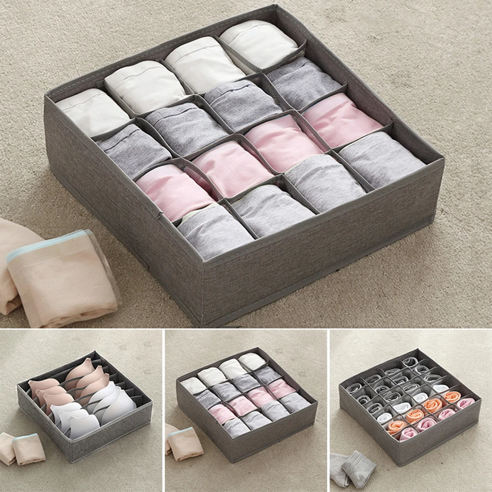 

Foldable Drawer Storage Organizer Closet Divider Boxes For Underwear Socks Tie Wardrobe Clothing Clothes Storage Organizers Sets