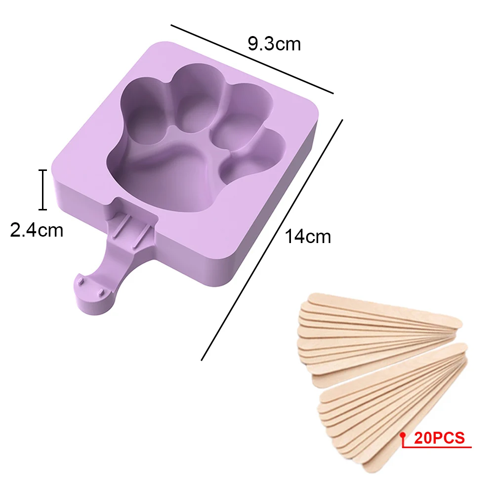 Silicone DIY Ice Cream Popsicle Maker with Lid