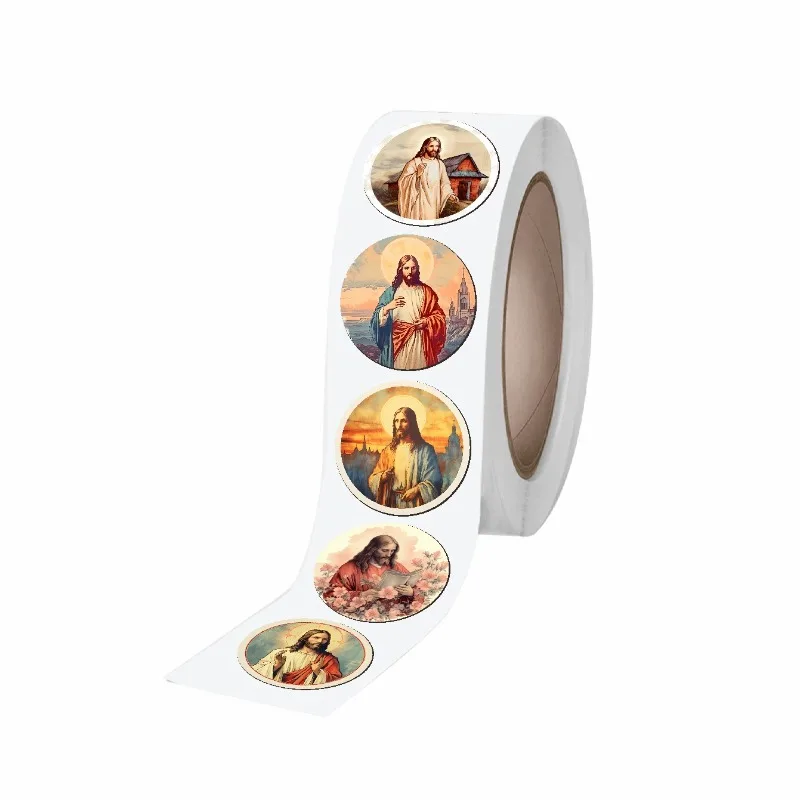 Original Scroll Design Jesus Bible Stickers - Waterproof Vinyl Decals for Journaling Cups Laptops,Christian Scrapbook&Gift Decor