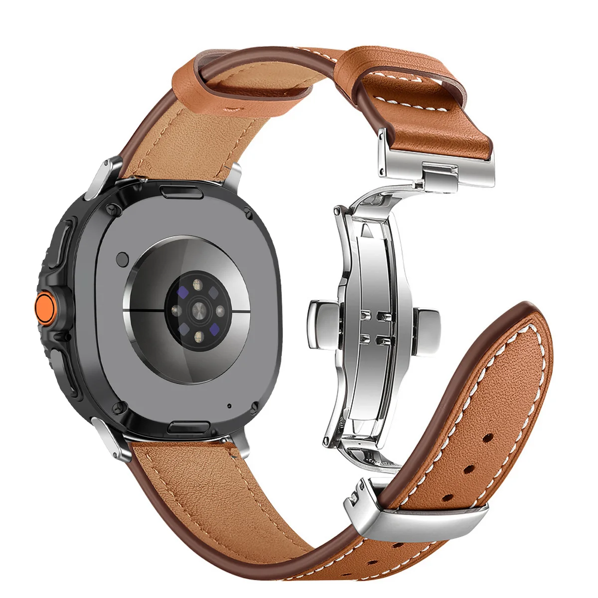 Luxury Leather Smartwatch Strap - Elegant Business Bracelet