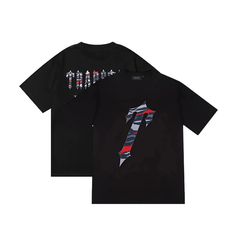 Outdoor Sports T-shirt Men's Pure Cotton Oversized Print Casual Skateboard Clothing Breathable Sweat-absorbent Short-sleeved Top mens cotton t shirt