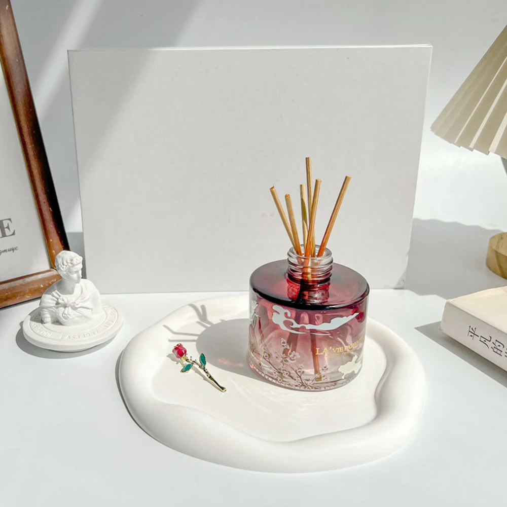 Solid color aromatherapy candle tray coaster irregular Flower Pot Base shooting props jewelry storage tray Home Decor candle tray coaster
