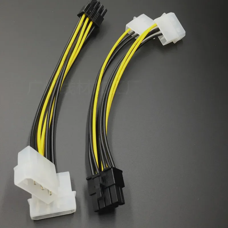 Power cable power cable extension 18cm 8Pin To Dual 4Pin Video Card Y Shape 8 Pin PCI Express To Dual 4 Pin Molex Graphics Card