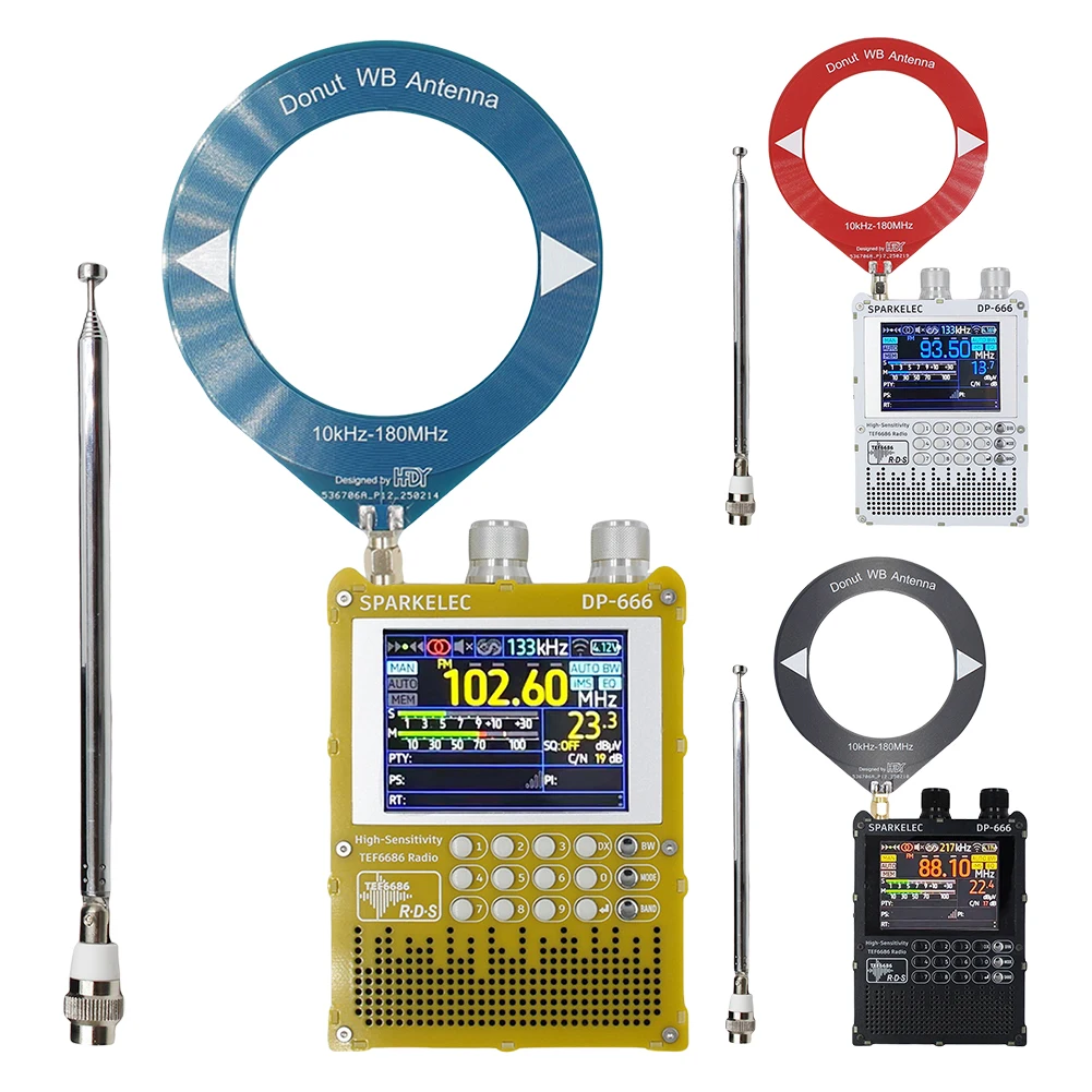 New DP-666 TEF6686 DSP Full Band Portable DSP Radio with 2.8-inch IPS LCD Display High Sensitivity DSP Receiver Radio Reciever