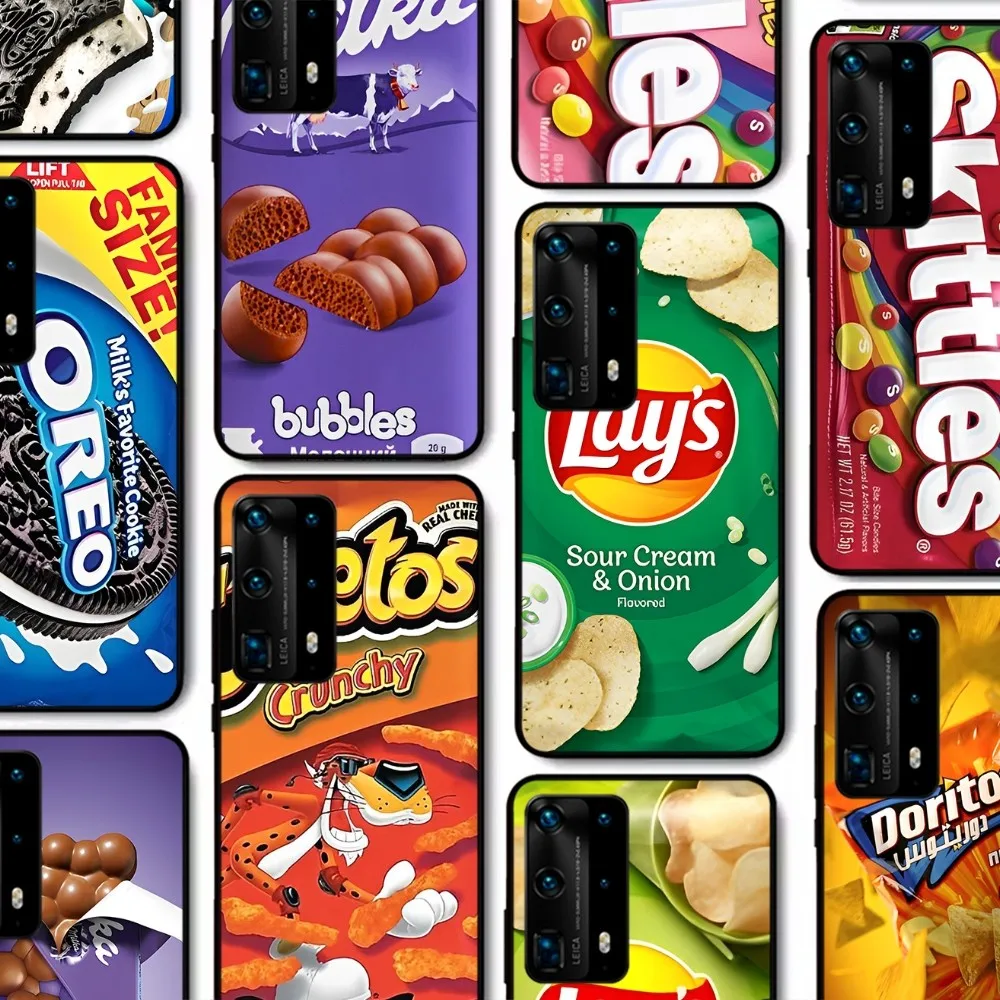 

Chocolate Biscuit Milk Drink Phone Case For Huawei P 8 9 10 20 30 40 50 Pro Lite Psmart Honor 10 lite 70 Mate 20lite