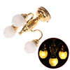 1/6 1/12 Scale Dollhouse Accessories Miniature LED Wall Sconce Lamp, dollhouse table lamp, Battery Operated With ON/OFF Switch 5