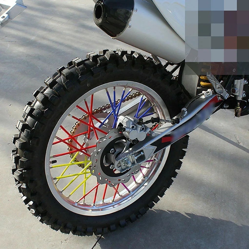 Bicycle Wheel Protector Wraps 72pcs Bike Wheel Spoke Wraps Cover Motorcycle Tire Spoke Plastic Sleeves Bicycle Decoration