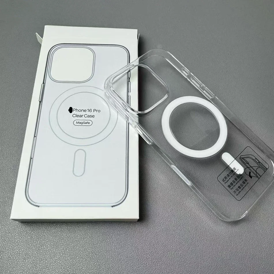 Sleek Transparent Protective Case with MagSafe Wireless Charging Compatibility