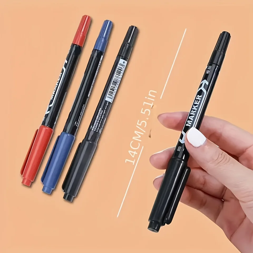 블랙, 블루, 레드 마커 펜 세트, 손바닥 화이트보드용 펜 세트, 더러움 없는 손에 빠르게 적합, 방수 펜, 부드러운 서명 펜 사용, 이상적인 미술 학교, 10 개 1 세트 사무용품, 메모 작성, 화이트보드 