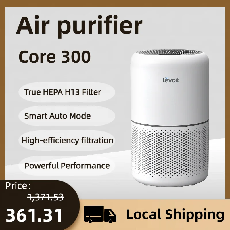 منقي هواء Levoit Core 300 H13 HEPA للمنزل وغرفة ال...