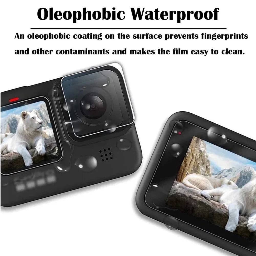 Camera Screen Protector Ultra-HD Tempered Glass for GoPro Hero12 Black Screen Protector Anti-scratch Film for GoPro Hero 12 Camera Lens Protector Glass