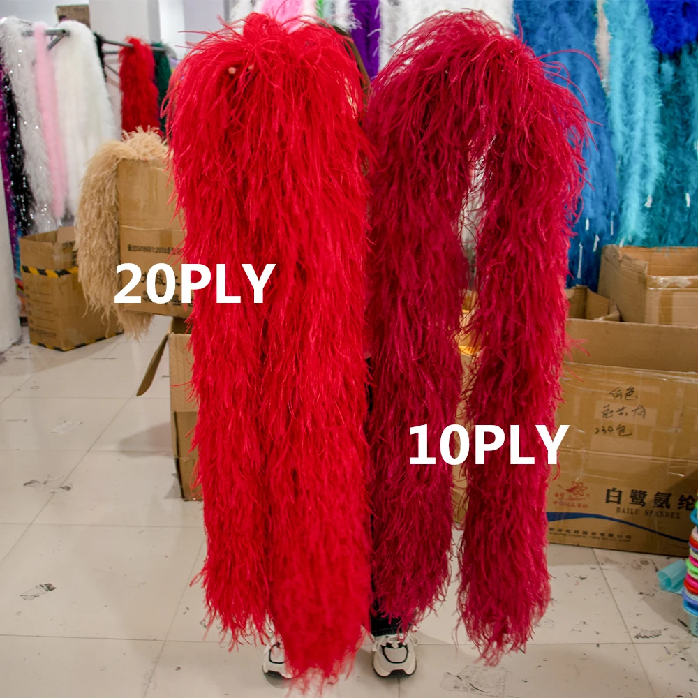 Hot Sale 10Ply Ostrich feather Boa Trims for Costume party Clothing Sewing  Decoration plumas Long feathers Shawl Party Dress Diy - AliExpress