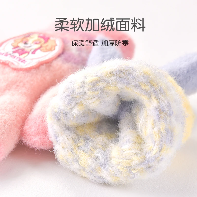 100% Genuine Paw Patrol Winter Glove Baby Boys Girls Plush Knitted Mittens Kids Outdoor Keep Warm Children Christmas Gift 2
