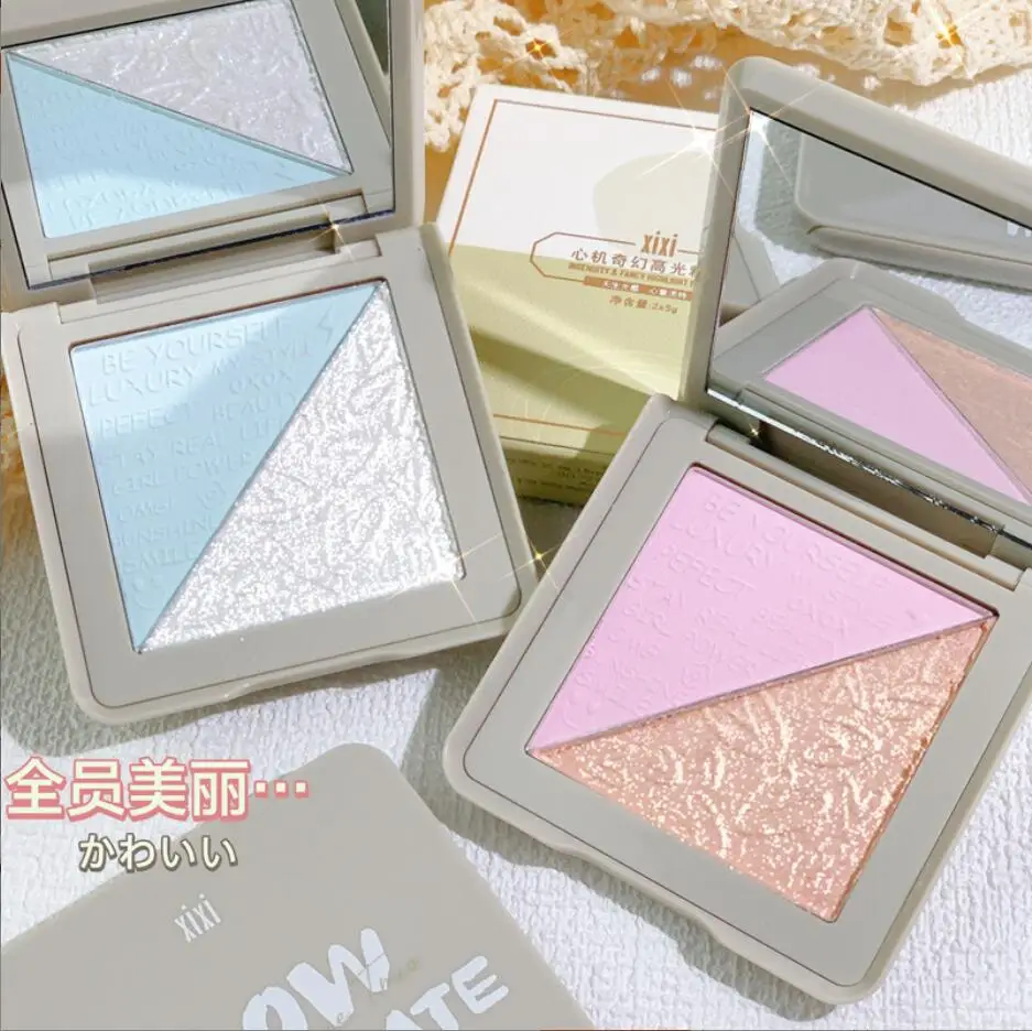 

Highlighter Blush Powder Glitter Palette Makeup Face Shimmer Make Up Highlight Blusher Nose Shadow Pallete Cosmetics T2499