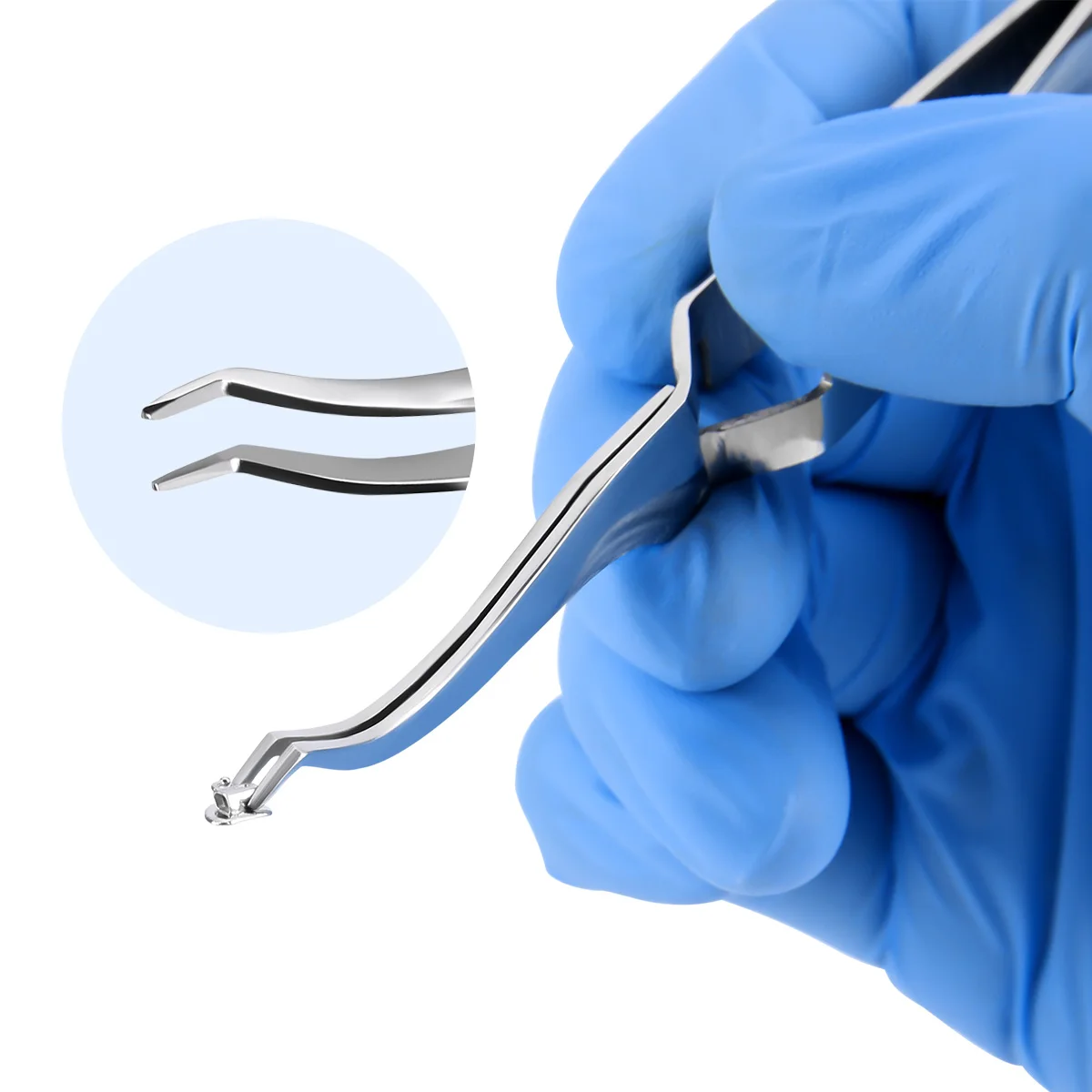 AZDENT Dental Halterung Pinzette Kieferorthopädische Zahnspangen Bukkalröhrchen Reverse Action Gezackte Instrumente Pinzette Zange Zahnmedizin Werkzeuge – Detail 13