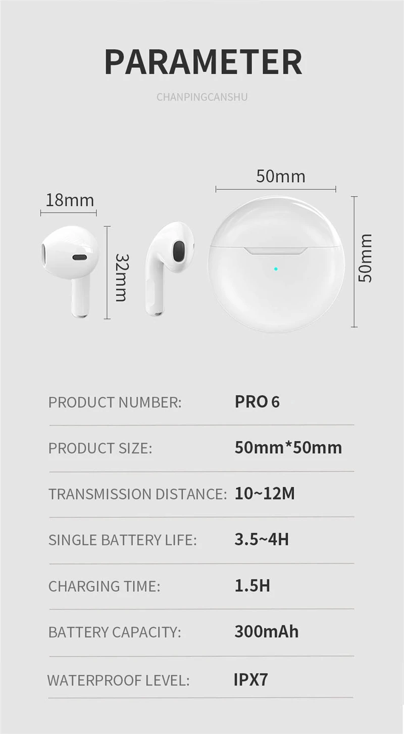 NEW Original Air Pro 6 TWS Wireless Headphones Fone Bluetooth Earphones Mic Pods In Ear Earbuds Earbuds sport Headset For Xiaomi 31 NEW Original Air Pro 6 TWS Wireless Headphones Fone Bluetooth Earphones Mic Pods In Ear Earbuds Earbuds sport Headset For Xiaomi