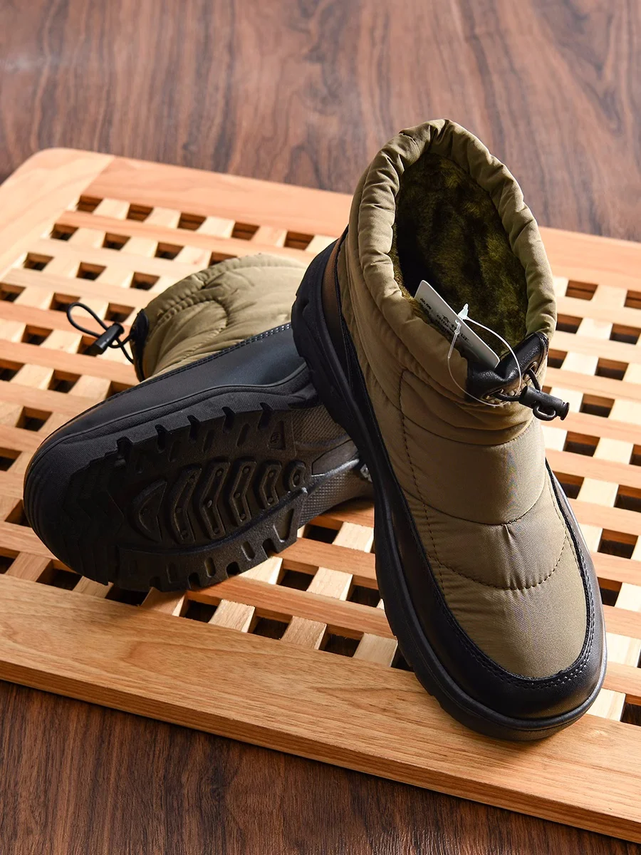 Men's Down Cotton Warm Winter Ankle Boots Fashion Thickened Waterproof Outdoor Snow Boots