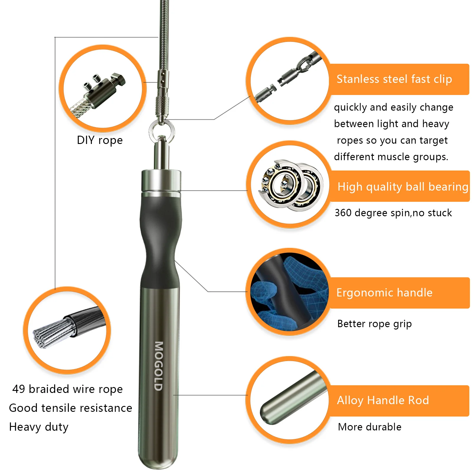 Adjustable Fitness Jump Rope 5