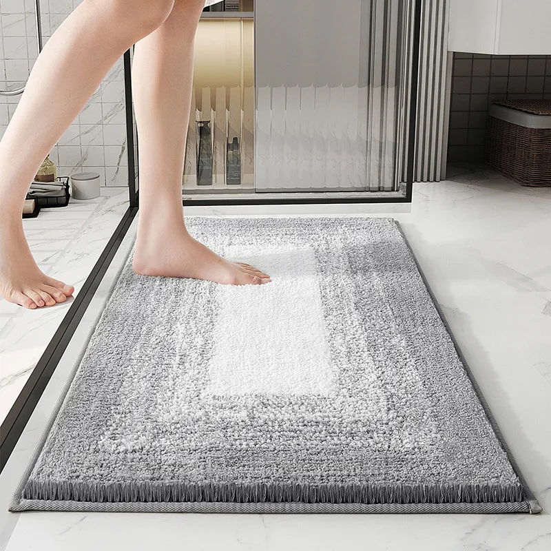 JFLEGAL Bathroom Rug, Toilet Water Absorbent Mats, Household Bathroom, Bathroom Entrance Carpet, Bath Non Slip Foot Mat, 60x90cm