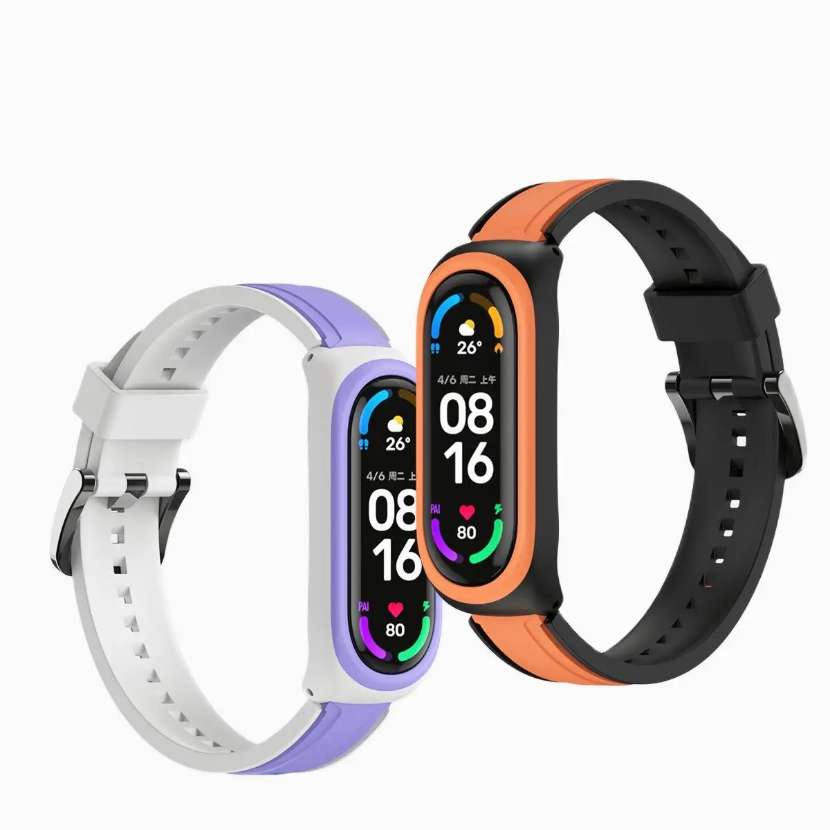 

Двухцветный силиконовый ремешок для Xiaomi Mi band 7 6 5, мягкий и удобный спортивный браслет для Xiaomi Mi band 4 3