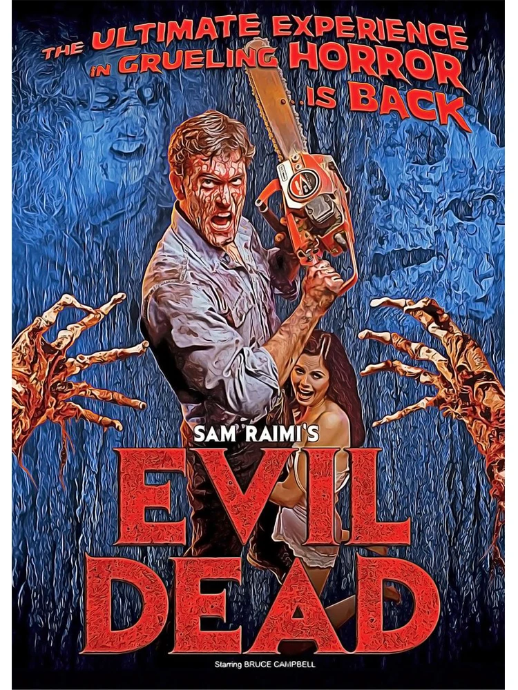 thumbnail image 1 of Póster de pared de The Evil Dead, película de terror clásica, pintura en lienzo, impresión e imagen para la decoración moderna del hogar, bar y sala de estar familiar, 1 of 5
