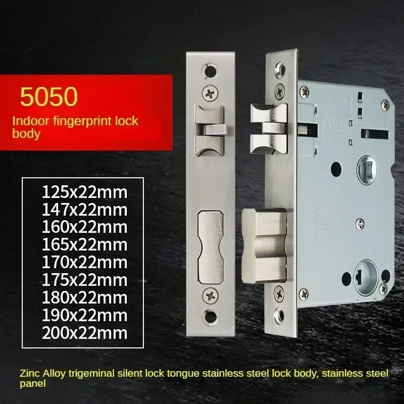 6pcs Metal Stainless Steel Electronic Lock Body 5050 Mortise For Tuya Face Recognition Fingerprint Smart Door Lock