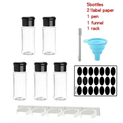 Versatile Spice Jar Set - Seasoning and Condiment Organizer (5A-RACK)