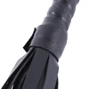 High Quality Pu Leather Pimp Whip Racing Riding Crop Party Flogger Hand Cuffs Queen Black Horse Riding Whip 5