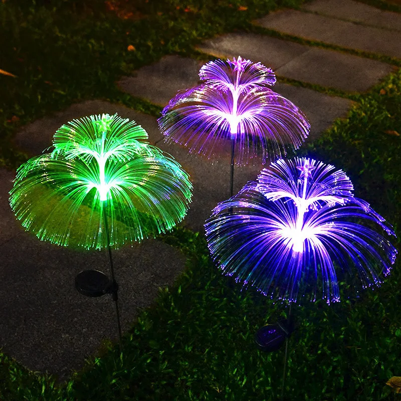 

Colors Solar Garden Lights Double Layer Solar Jellyfish Lights LED Fiber Lights Lawn Patio Outdoor Waterproof Decor Light